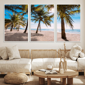 Palm Beach Tropical Island Wall Art Canvas Print