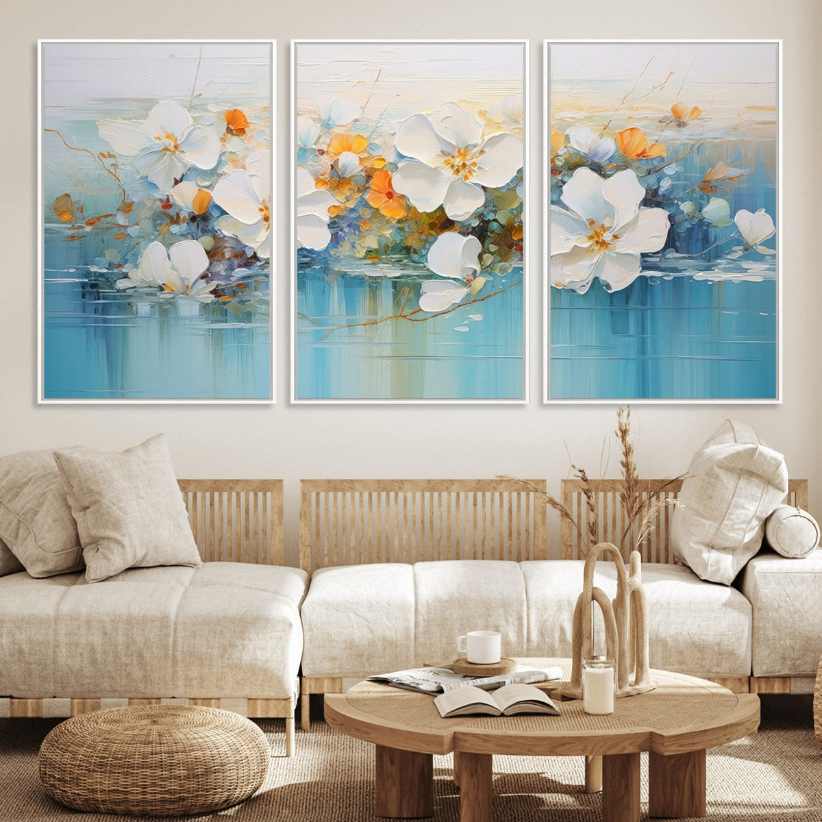 Abstract Flower Wall Art Canvas Print