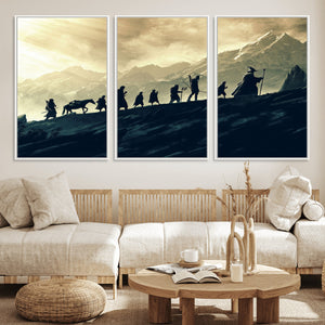 Fellowship Journey Wall Art – Fantasy Adventure Canvas Print