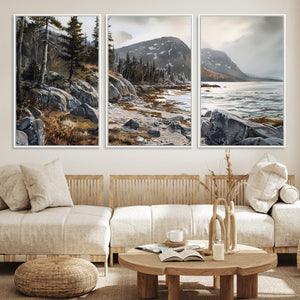 Serene Coastal View of Acadia National Park - Stunning