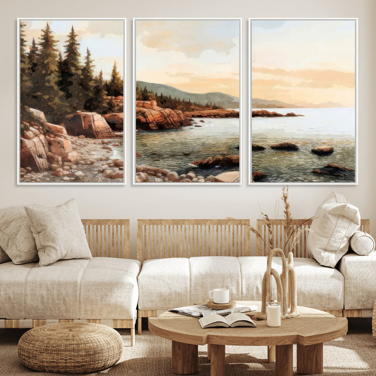 Serene Coastal View of Acadia National Park Wall Art -