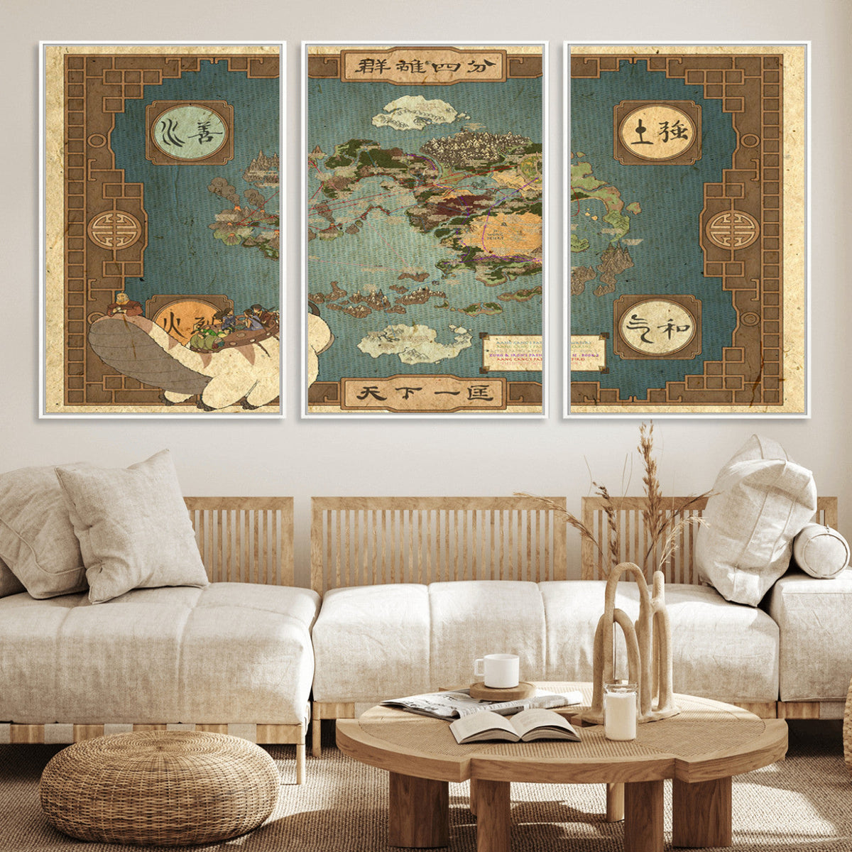 Avatar Wall Art: The Last Airbender Vintage Map - Wall Art