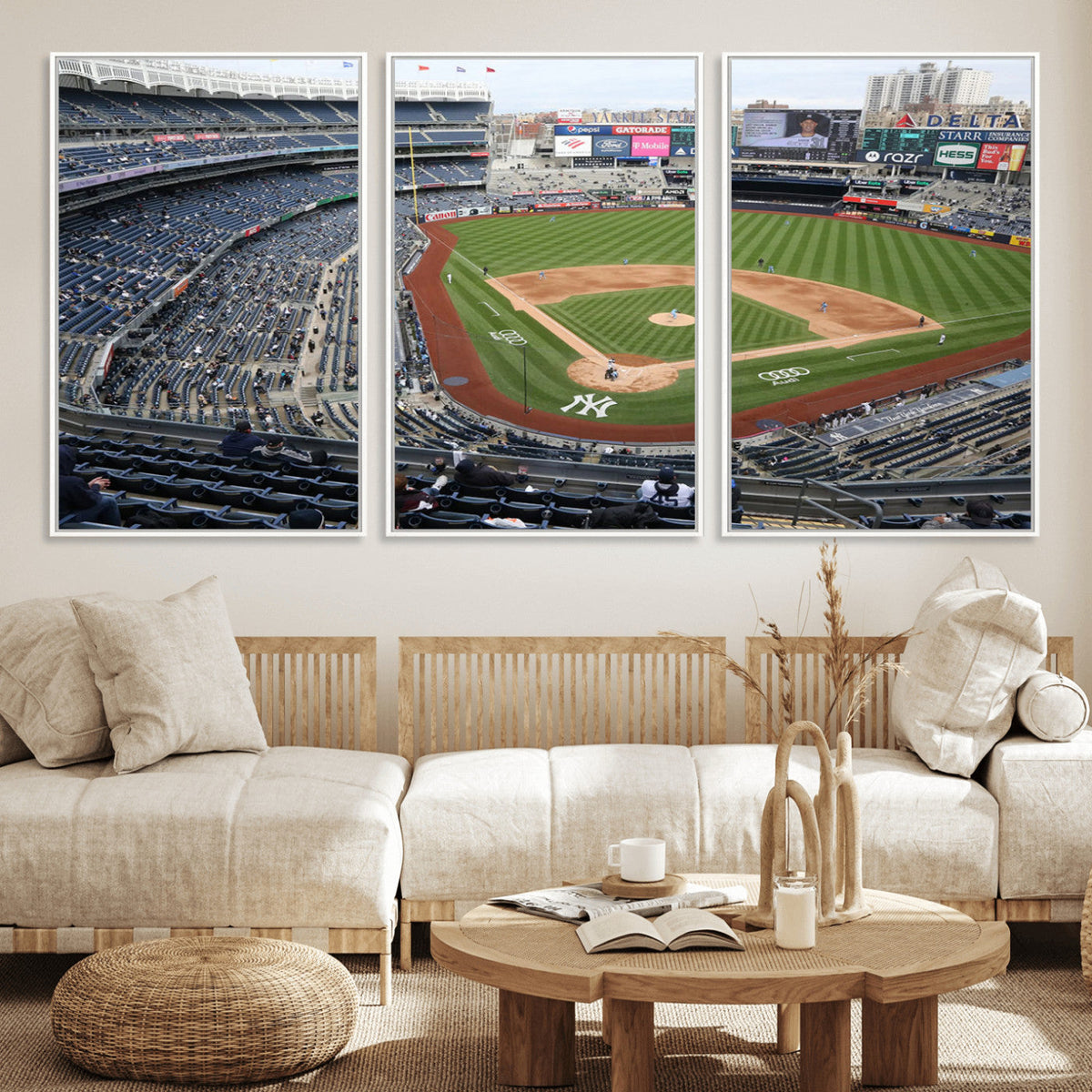 New York Yankees Baseball Team Print - Yankee Stadium Wall