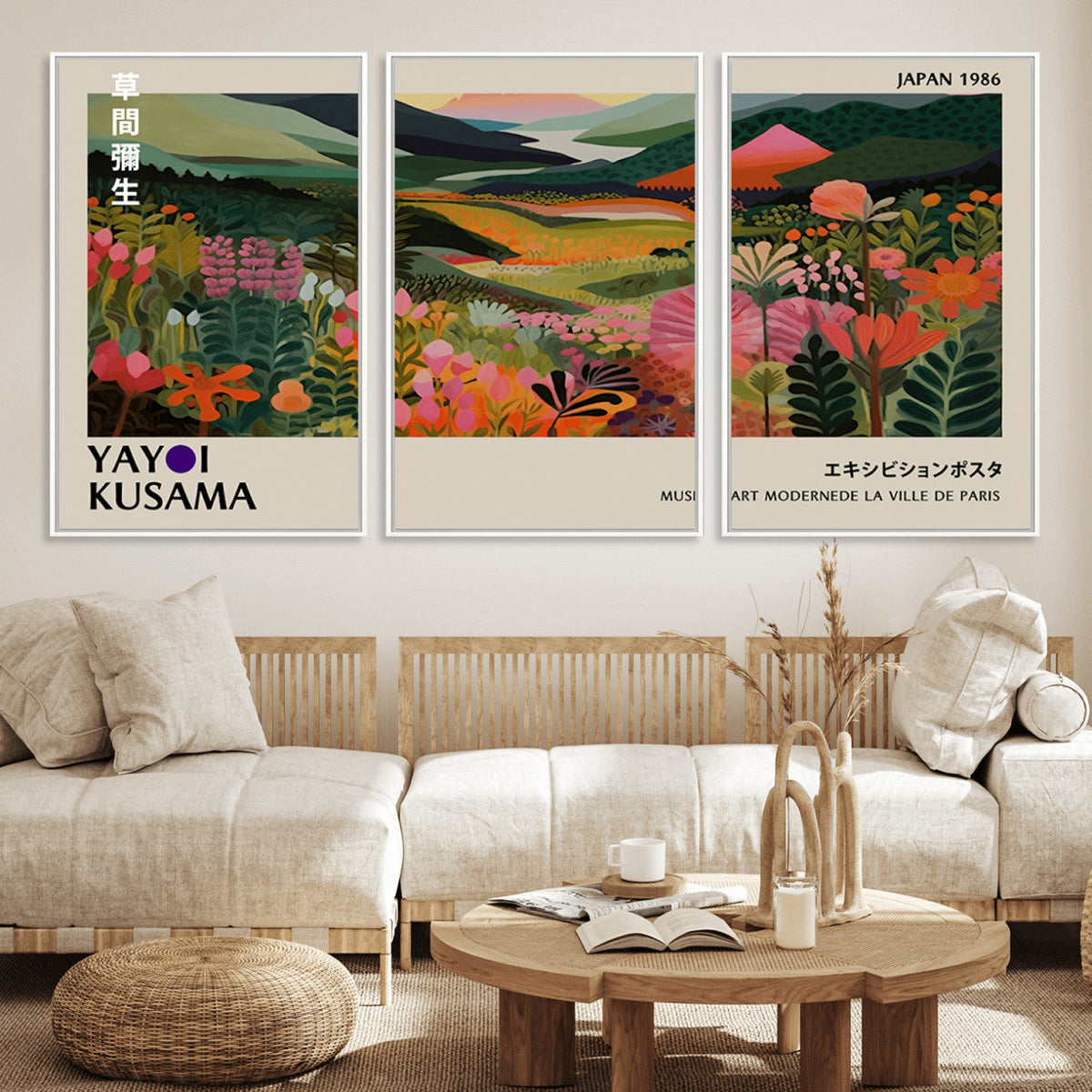 Yayoi Kusama Japan 1986 Wall Art Canvas Print – Vibrant