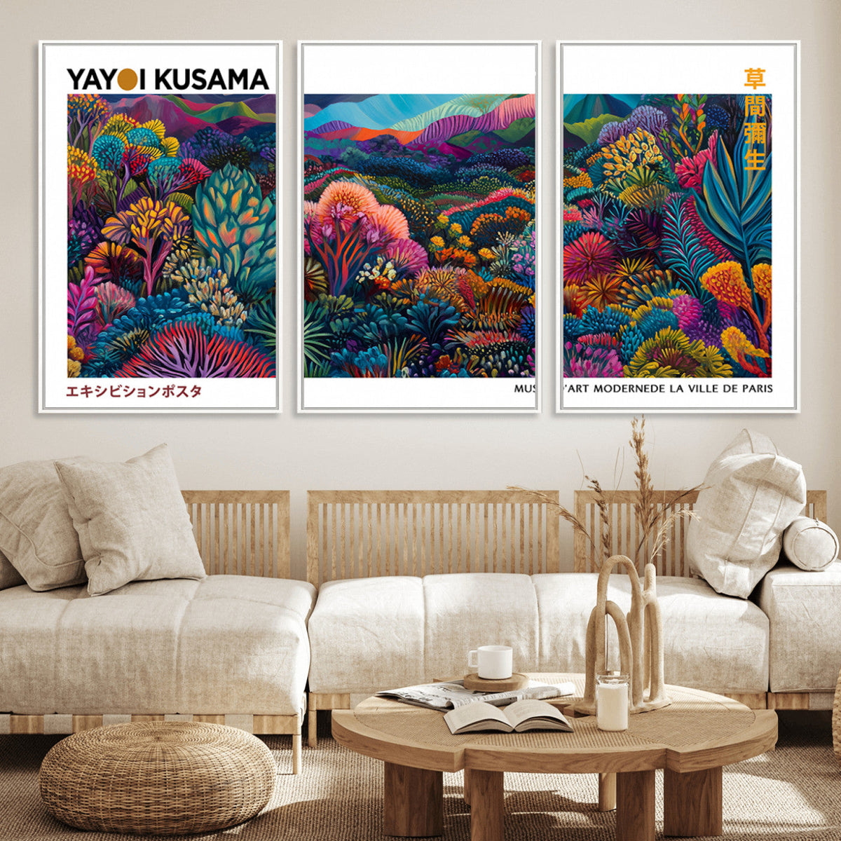 Framed Yayoi Kusama 1986 Wall Art Print – Japanese Wall Art