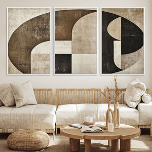 Wabi Sabi Abstract Wall Art | Geometric Modern Minimalist
