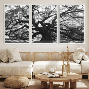 Ancient Oak Wall Art Canvas Print, Majestic Twisted Branches