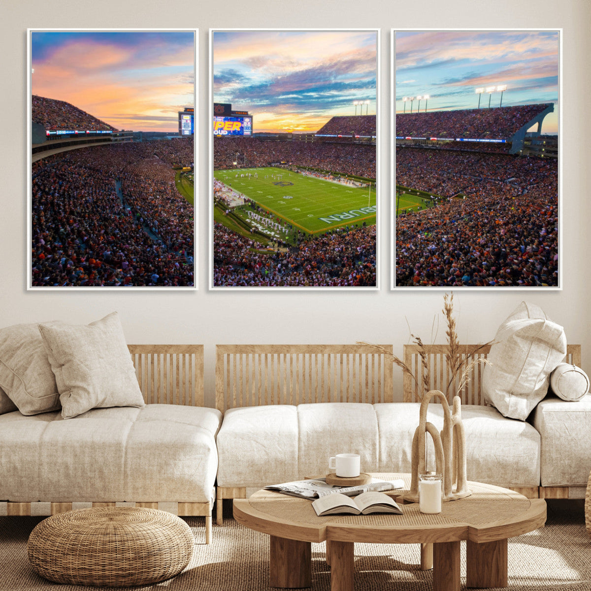 Jordan-Hare Stadium Wall Art Canvas Print, Football Stadium