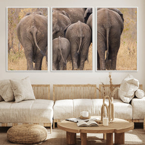 Wild Elephant Wall Art Canvas Print