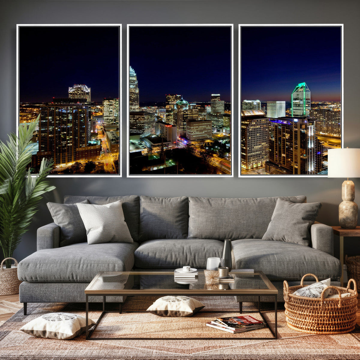 Atlanta Skyline Wall Art Canvas Print – Modern Cityscape