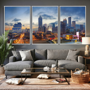 Atlanta Skyline Wall Art Canvas Print, Atlanta Downtown