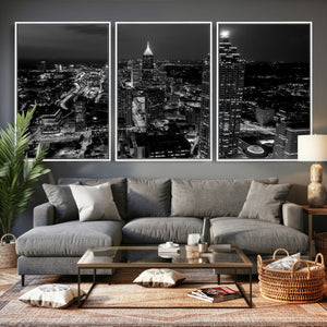 Atlanta Skyline Wall Art Canvas Print, Atlanta Downtown