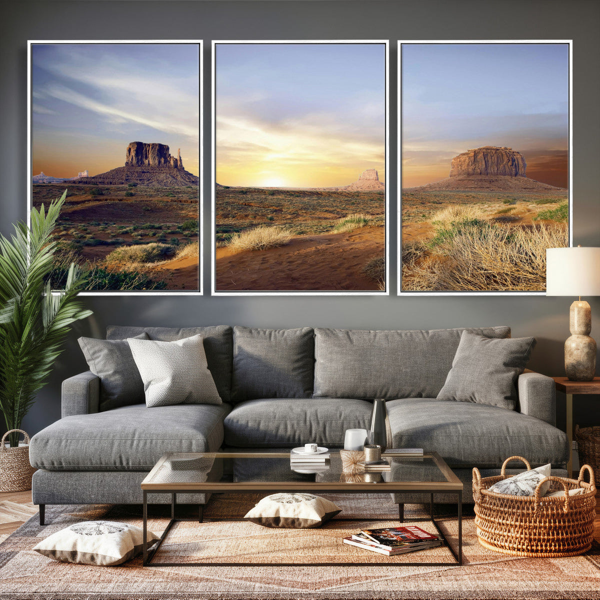 Monument Valley Desert Wall Art Canvas Print, Southwest