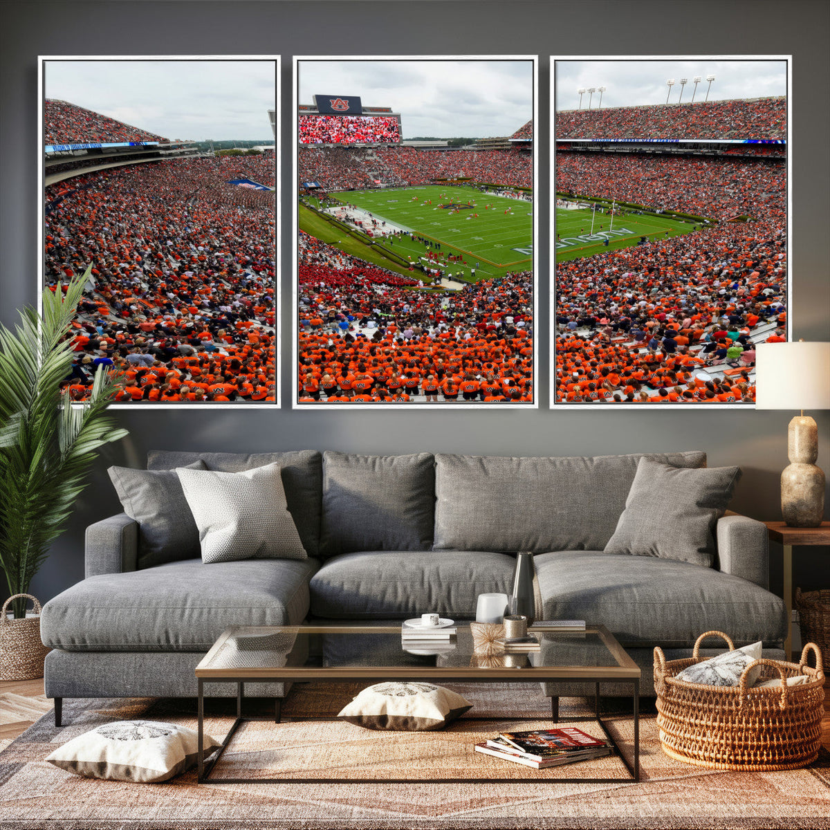 Auburn Stadium Wall Art Canvas Print, Jordan Hare Stadium