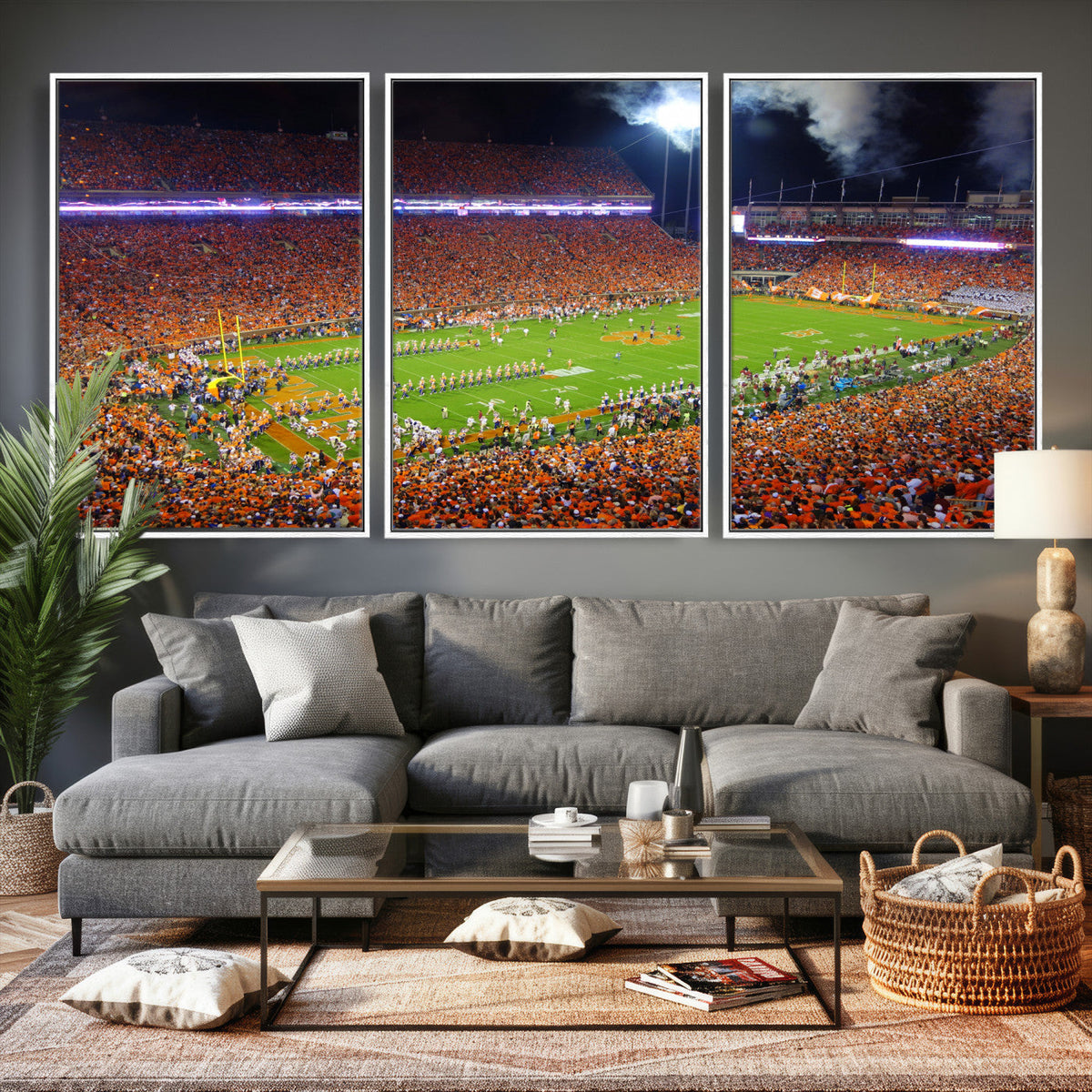 Clemson Football Stadium Wall Art Canvas Print, College