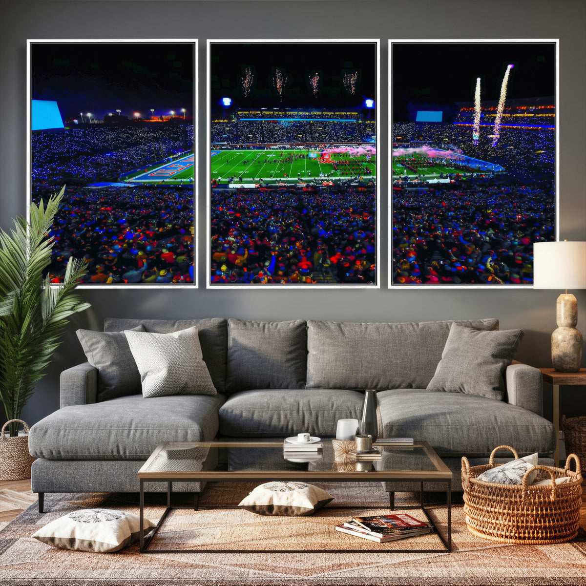 Ole Miss Rebels Vaught Hemingway Stadium Wall Art Canvas