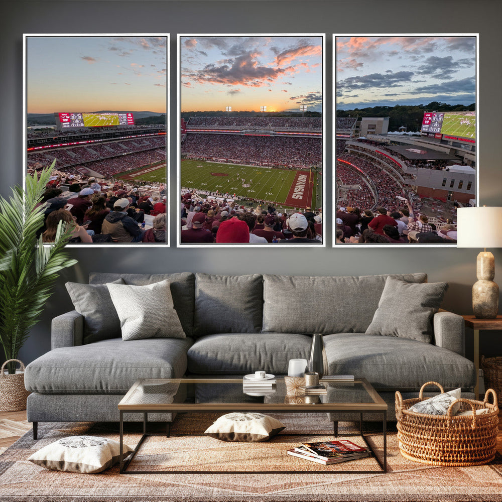 Donald W. Reynolds Razorback Stadium Wall Art Canvas Print –