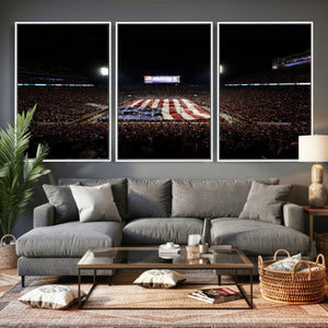 Oklahoma Memorial Stadium Wall Art Canvas Print – Oklahoma