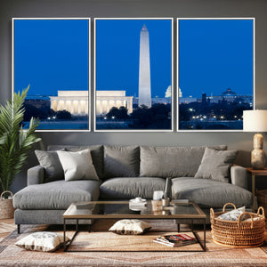 Washington DC Skyline Wall Art Canvas Print – Lincoln