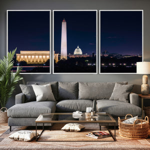 Washington White House Skyline Wall Art Canvas Print –