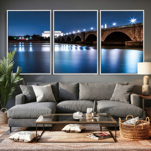 Washington DC Wall Art Canvas Print – Lincoln Memorial Night