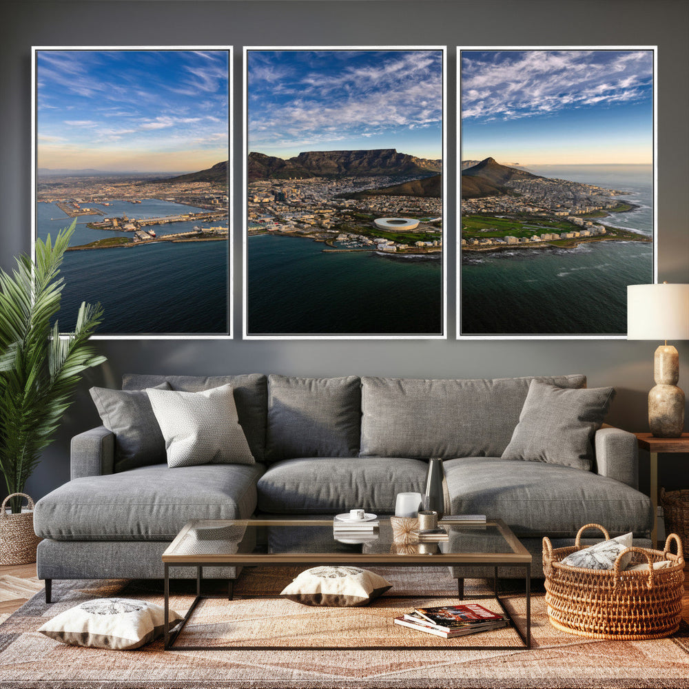 Cape Town Wall Art Canvas Print – Table Mountain Coastal