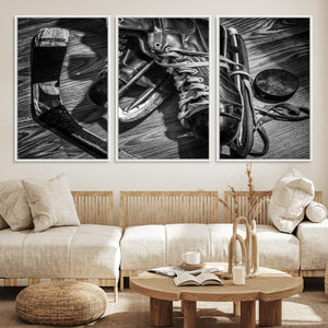 Old Pair of Mens Skates Wall Art Canvas, Men Skates Wall Art