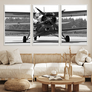 Wall Art Old War Plane Canvas Print