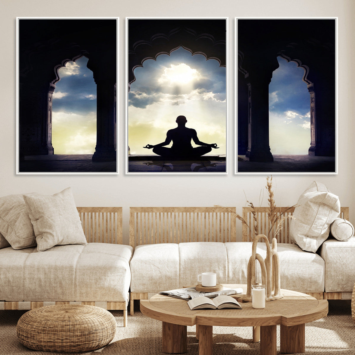 Women and Yoga Wall Art Canvas Print