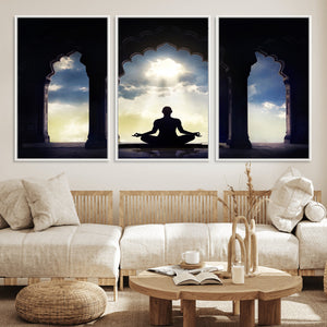 Women and Yoga Wall Art Canvas Print
