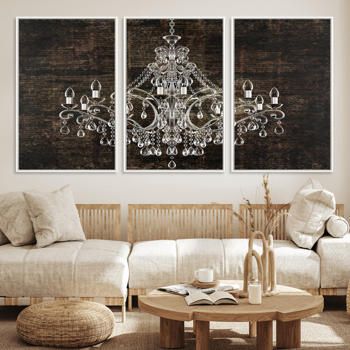 Rustic Chandelier Canvas Print