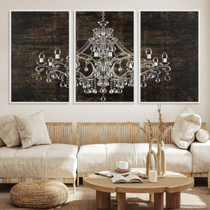 Rustic Chandelier Canvas Print