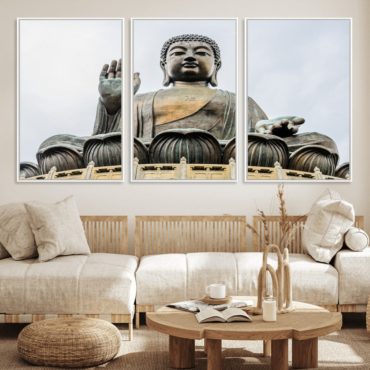 Buddha Statue Wall Art Canvas Print