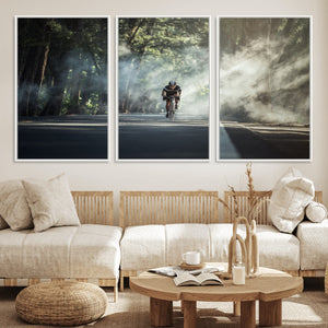 Cycling Road Bike in the Morning, Cycling Road Bike Canvas