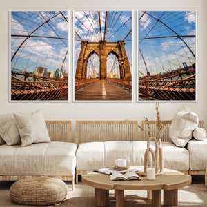 Brooklyn Bridge Manhattan Wall Art Canvas Print