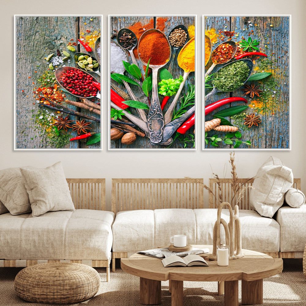 Spoonful of Spices Cooking Wall Art Canvas Print - Vibrant