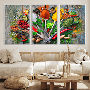 Spoonful of Spices Cooking Wall Art Canvas Print - Vibrant