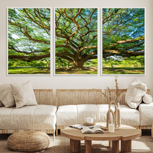 Majestic Oak Tree Wall Art – Serene Nature Canvas Print with