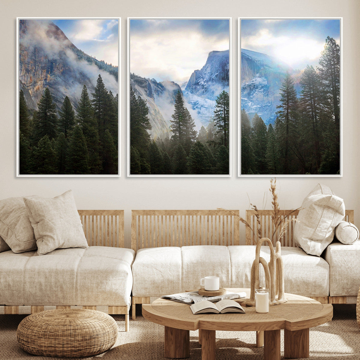 Half Dome Yosemite Calinia Wall Art Canvas Print El Capitan