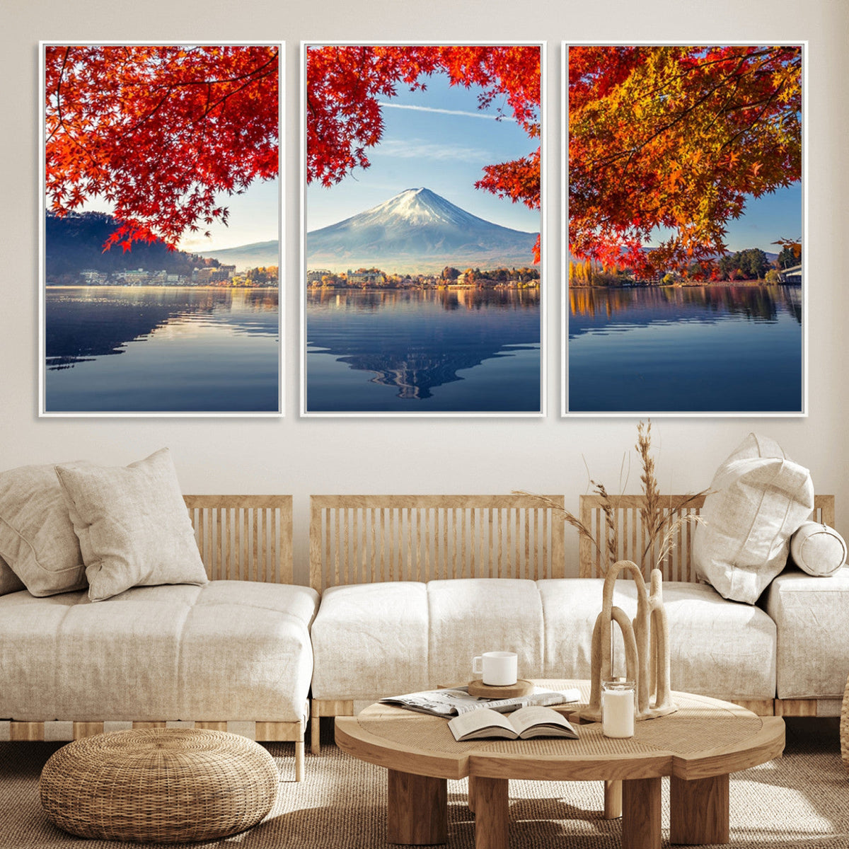 Mount Fuji Canvas Wall Art Japan Autumn Mountain Canvas