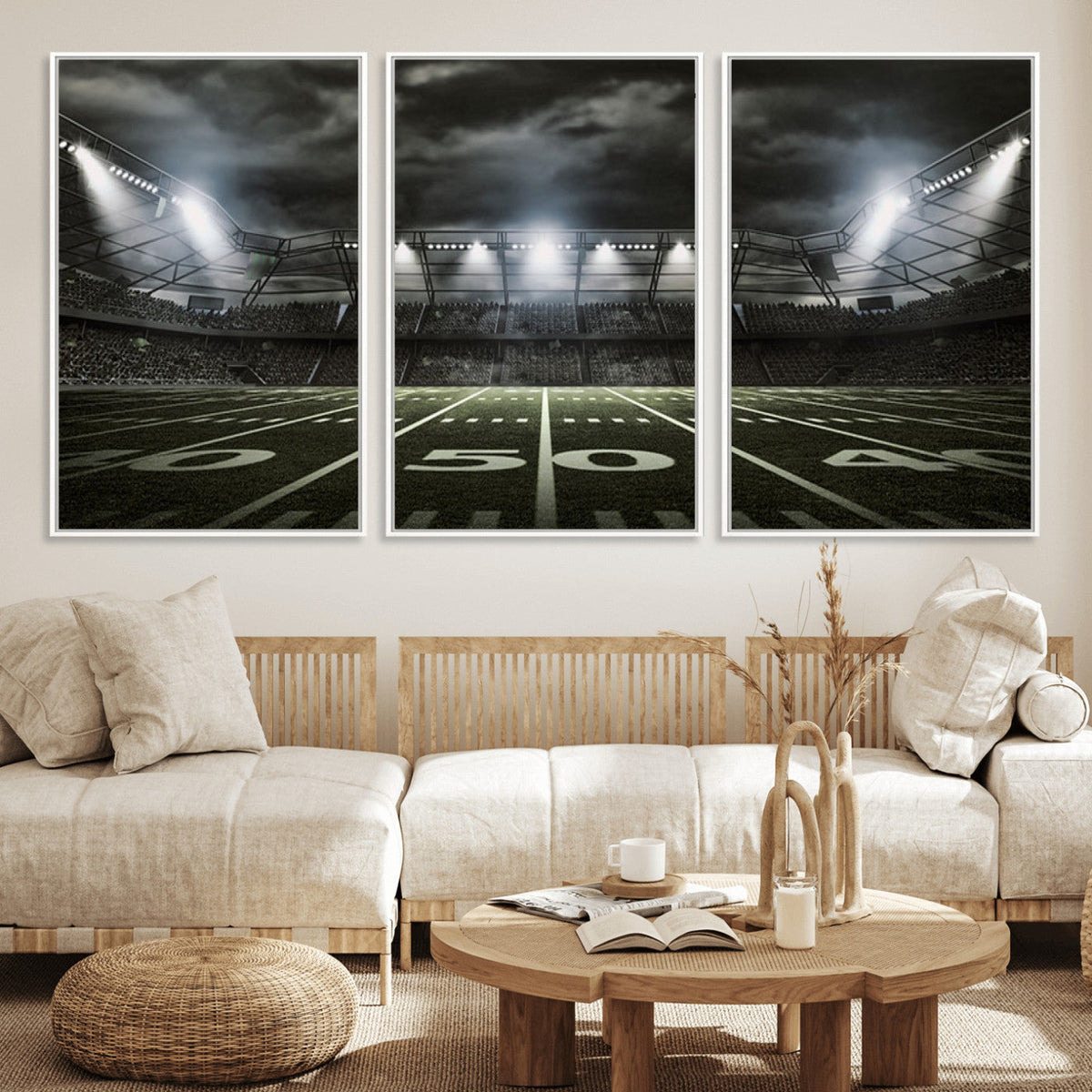 American Football Stadium Wall Art Canvas Print, Stadium