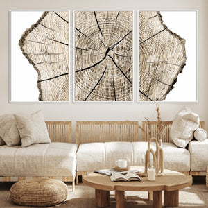 Abstract Wood Tree Ring Wall Art - Ready to Hang Minimalist