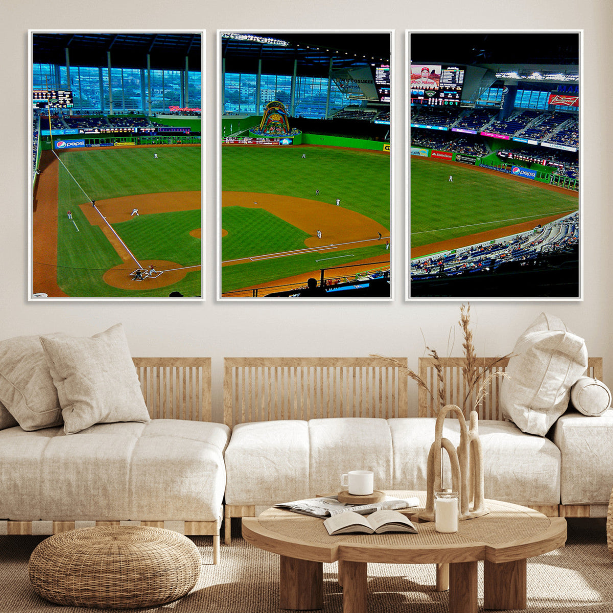 Miami Marlins Baseball Team Print - Miami LoanDepot Park