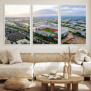 Old Trafford Manchester United Stadium Wall Art Canvas Print
