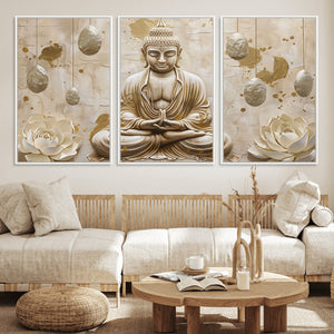 Serene Buddha Wall Art | Yoga Room Decor and Meditation Wall