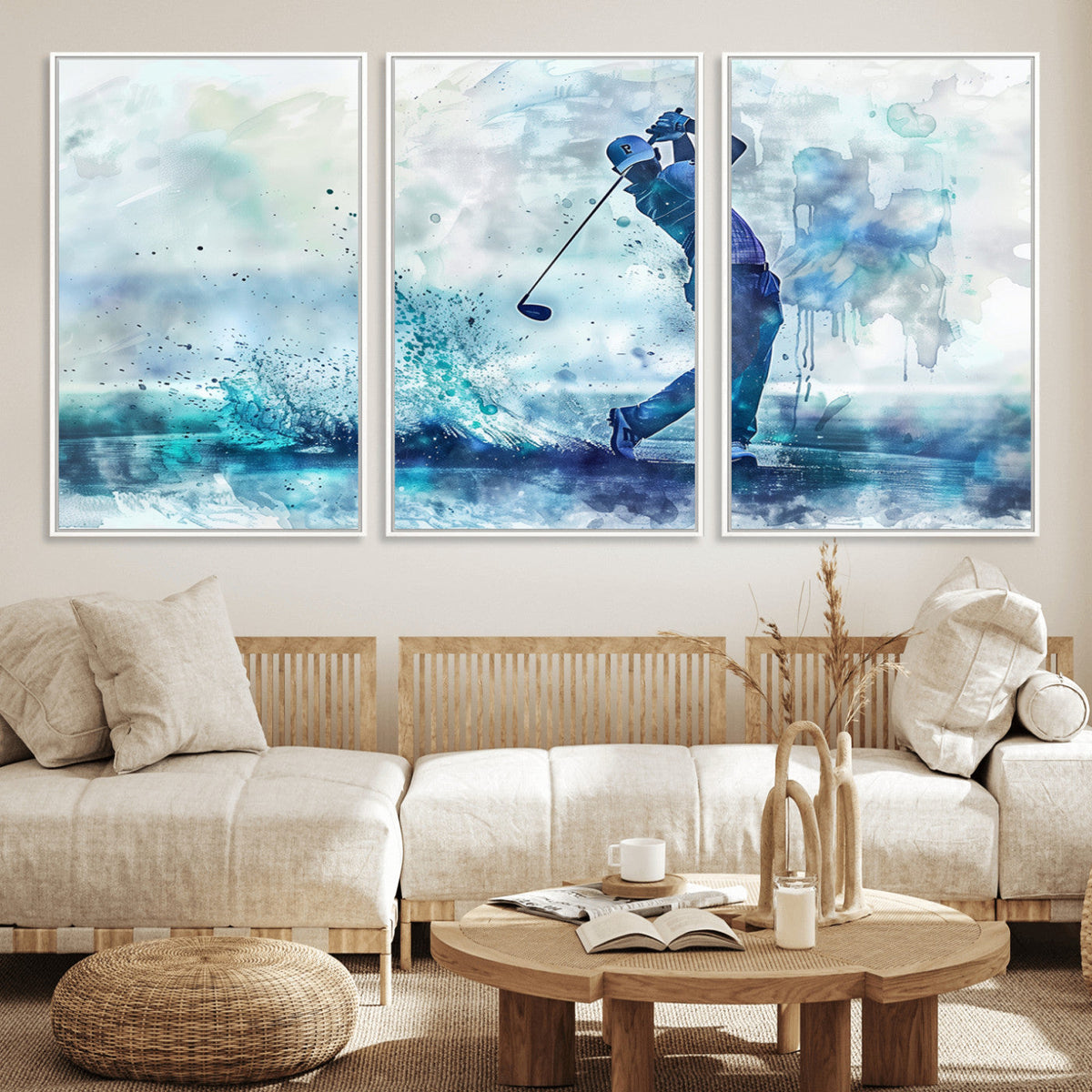 Golf Swing Wall Art Canvas Print - Sports-Inspired