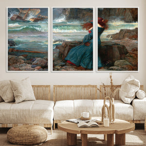 Miranda by the Shore Wall Art Canvas Print – Tempest Scene