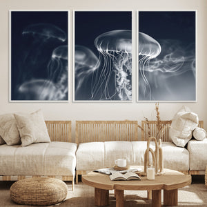 Jellyfish Wall Art Canvas Print, Modern Abstract Jellyfish