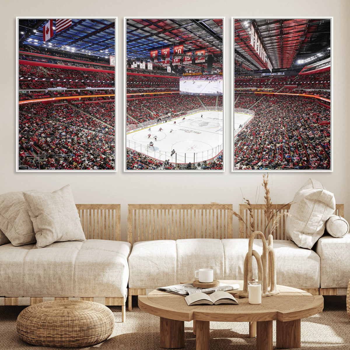 Barton Malow Little Caesars Arena Detroit Wall Art Canvas