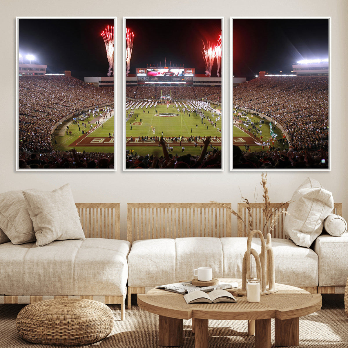 Framed Florida State Seminoles Football Team Print -